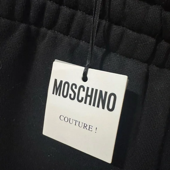 Moschino Black Sweatpants with Bold Design